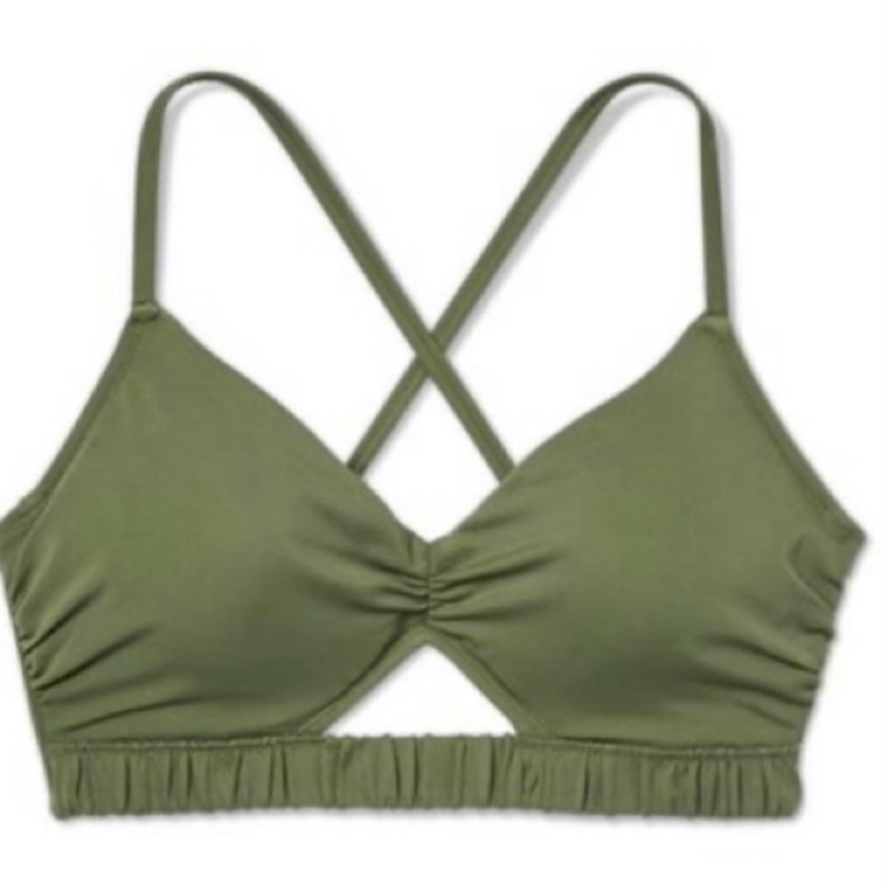 Shade & Shore cinch trim cut out bikini top - 34D
